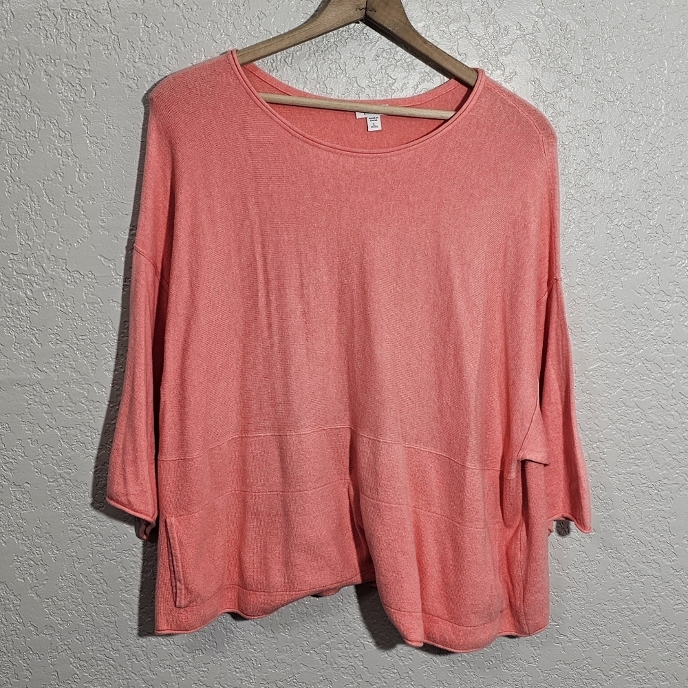 J. Jill Pure Jill Pink Cashmere Blend Sweater